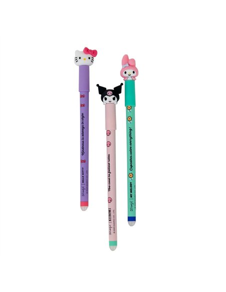 Set de 3 stylos effaçables Bo-Bo – Hello Kitty, My Melody et Kuromi - MR WONDERFUL
