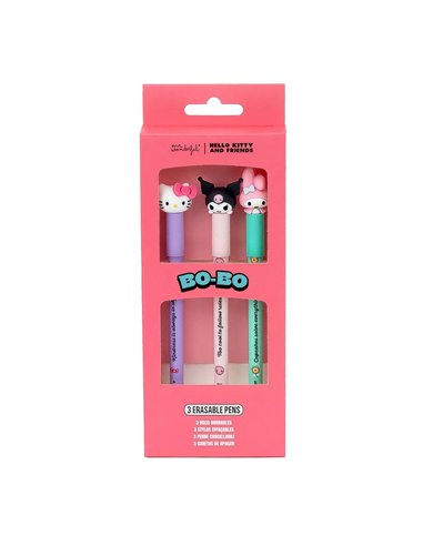 Set de 3 stylos effaçables Bo-Bo – Hello Kitty, My Melody et Kuromi - MR WONDERFUL