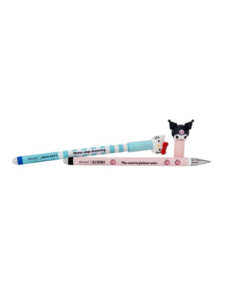 Set de 2 stylos effaçables Bo-Bo Hello Kitty – Hello Kitty et Kuromi - MR WONDERFUL