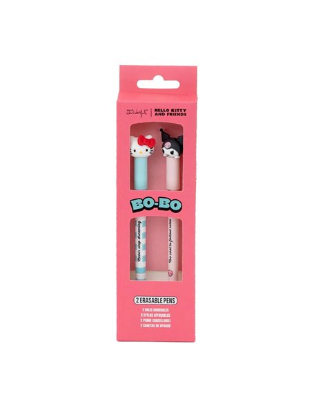 Set de 2 stylos effaçables Bo-Bo Hello Kitty – Hello Kitty et Kuromi - MR WONDERFUL
