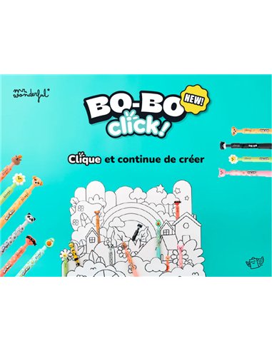 Set de 2 stylos effaçables Bo-Bo Click! - Cœur Bandit et Avocat - MR WONDERFUL