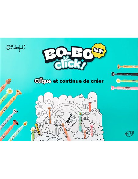 Set de 2 stylos effaçables Bo-Bo Click! - Cœur Bandit et Avocat - MR WONDERFUL