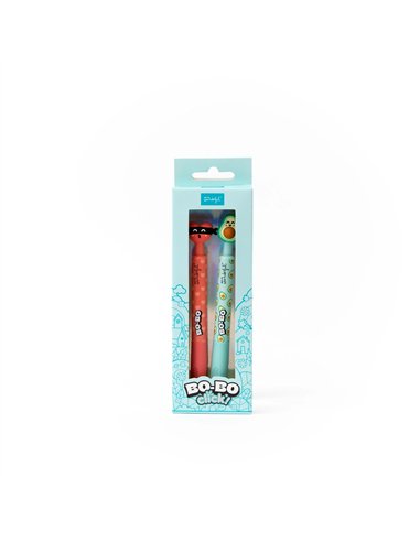 Set de 2 stylos effaçables Bo-Bo Click! - Cœur Bandit et Avocat - MR WONDERFUL