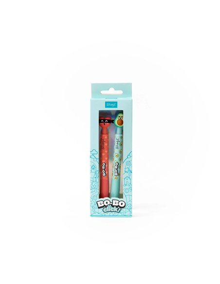 Set de 2 stylos effaçables Bo-Bo Click! - Cœur Bandit et Avocat - MR WONDERFUL