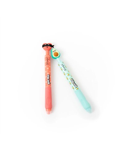 Set de 2 stylos effaçables Bo-Bo Click! - Cœur Bandit et Avocat - MR WONDERFUL