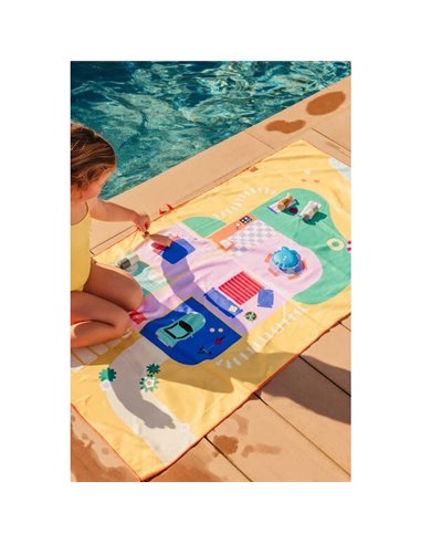 QUUT - serviette de jeu PlayTowel M (140 x 70cm) - Maison de poupée