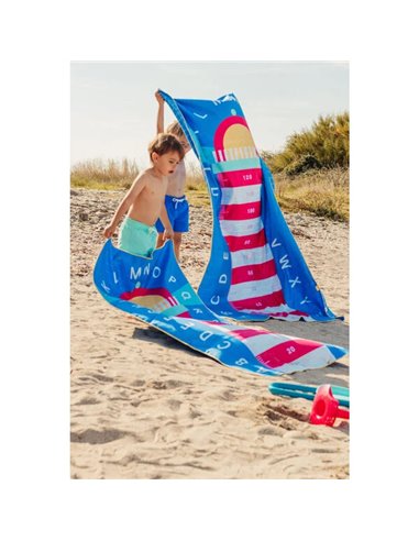 QUUT - serviette de jeu  PlayTowel M (140 x 70cm) - Phare Bleu