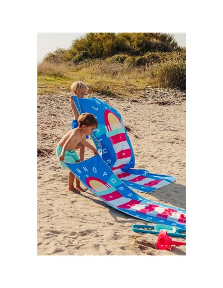 QUUT - serviette de jeu  PlayTowel M (140 x 70cm) - Phare Bleu