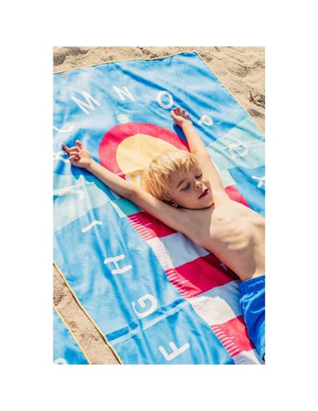 QUUT - serviette de jeu  PlayTowel M (140 x 70cm) - Phare Bleu