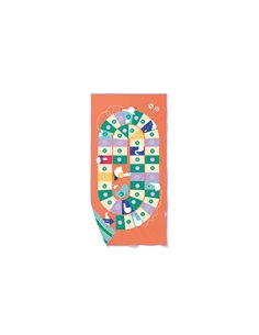 QUUT - serviette de jeu PlayTowel M (140 x 70cm) - Jeu de l'oie