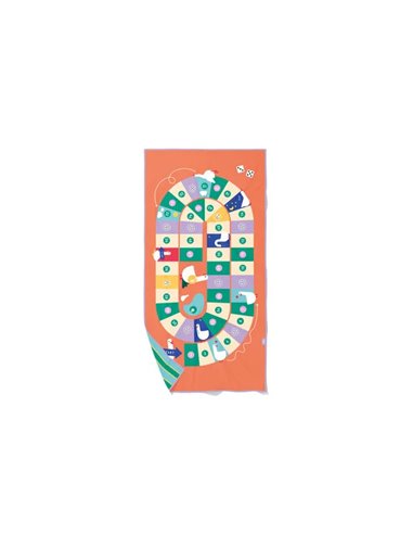 QUUT - serviette de jeu PlayTowel M (140 x 70cm) - Jeu de l'oie