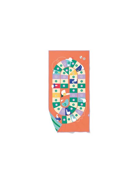 QUUT - serviette de jeu PlayTowel M (140 x 70cm) - Jeu de l'oie