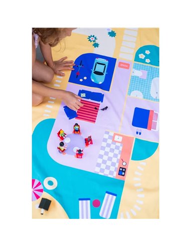 QUUT - serviette de jeu PlayTowel L (180 x 100cm) - Maison de poupée