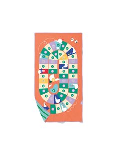 QUUT - serviette de jeu PlayTowel L (180 x 100cm) - Jeu de l'oie