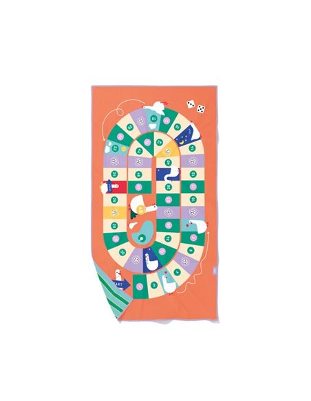 QUUT - serviette de jeu PlayTowel L (180 x 100cm) - Jeu de l'oie
