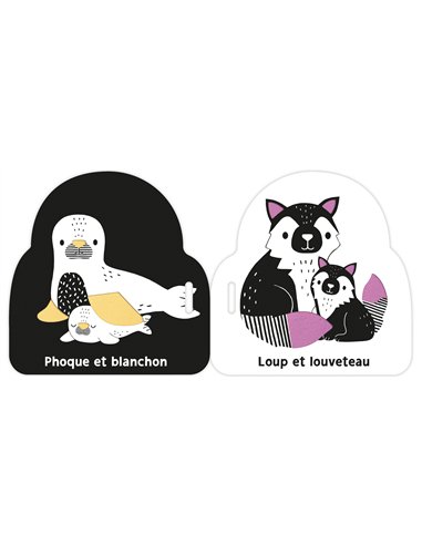 MON PREMIER LIVRE POUSSETTE EN NOIR ET BLANC - BÉBÉS ANIMAUX - Auzou