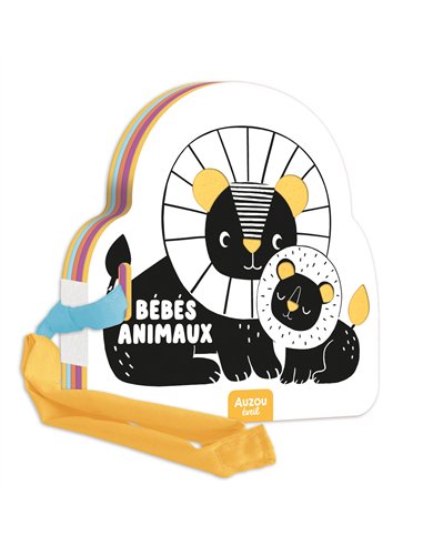 MON PREMIER LIVRE POUSSETTE EN NOIR ET BLANC - BÉBÉS ANIMAUX - Auzou