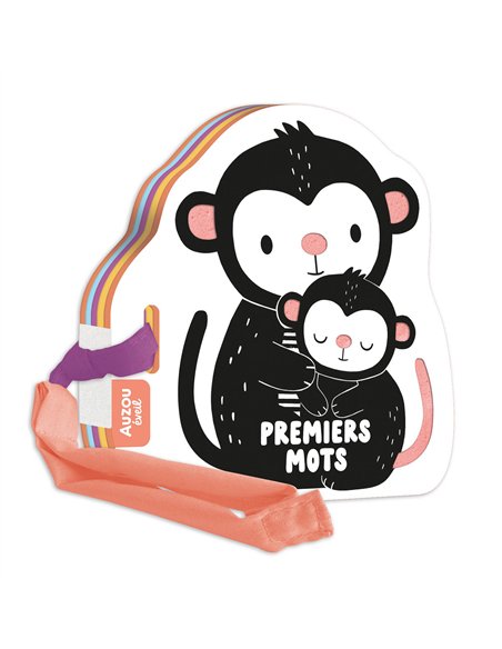 MON PREMIER LIVRE POUSSETTE EN NOIR ET BLANC - PREMIERS MOTS - Auzou