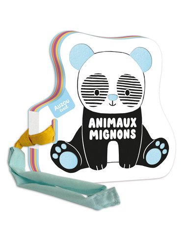 MON PREMIER LIVRE POUSSETTE EN NOIR ET BLANC - ANIMAUX MIGNONS - Auzou