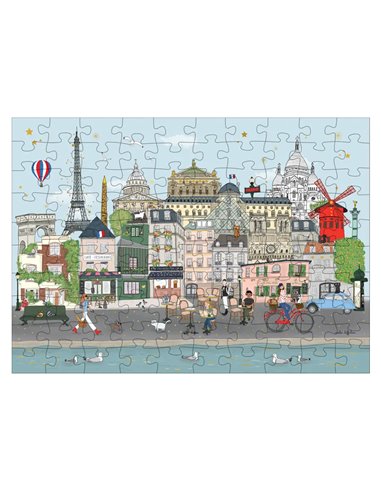 Boîte Mini Puzzle Amélie in Paris 100 Pièces Cartes d'Art