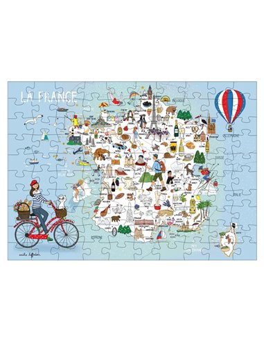 Boîte Mini Puzzle La France Cartes d'Art