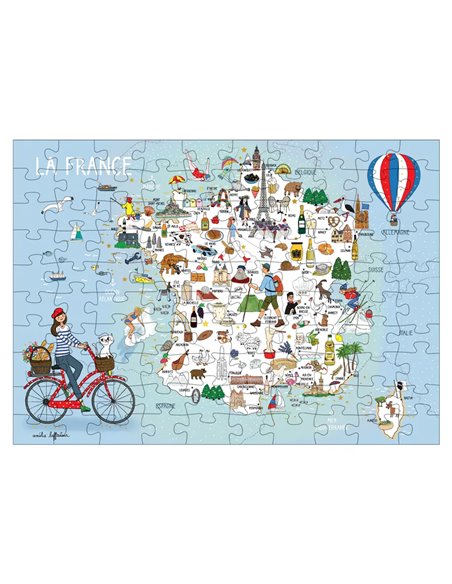 Boîte Mini Puzzle La France Cartes d'Art