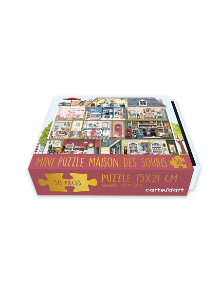 Boîte Mini Puzzle Maison des Souris Cartes d'Art