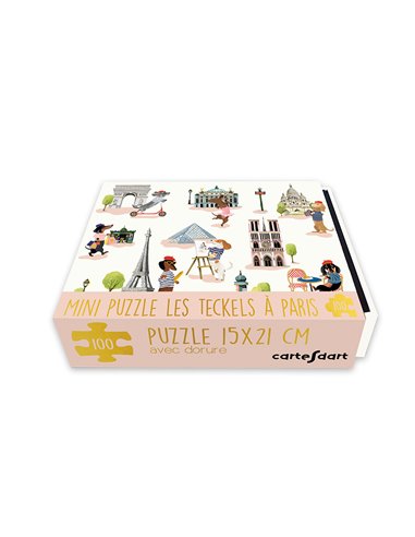 Boîte Mini Puzzle Teckels à Paris Cartes d'Art