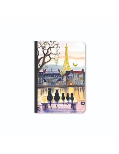 Carnet Souple A6 Chats Noirs de Paris Cartes d'Art