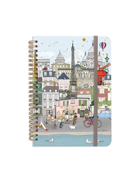 Carnet Spirales Rigide A5 Amélie in Paris Cartes d'Art