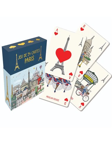 Jeu de 54 Cartes Paris Monuments Cartes d'Art