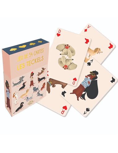 Jeu de 54 Cartes Teckels Club Cartes d'Art