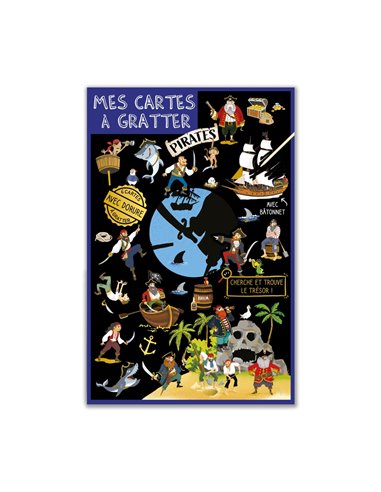 Cartes à Gratter Bateau de Pirates Cartes d'Art