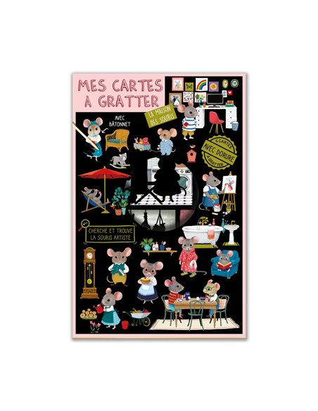 Cartes à Gratter Maison des Souris Cartes d'Art