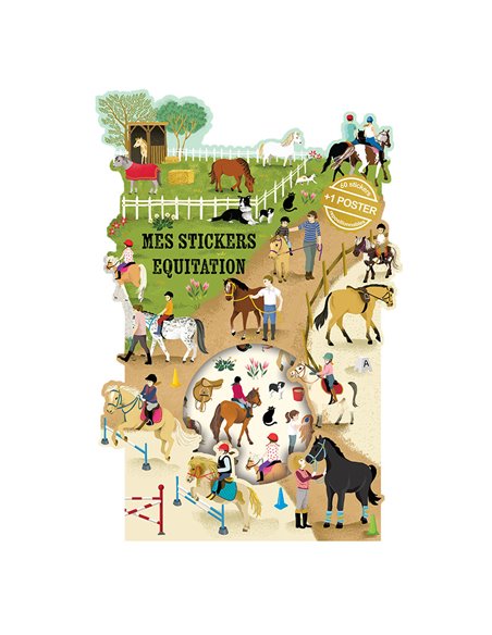 Jeu Stickers et Poster Équitation Cartes d'Art