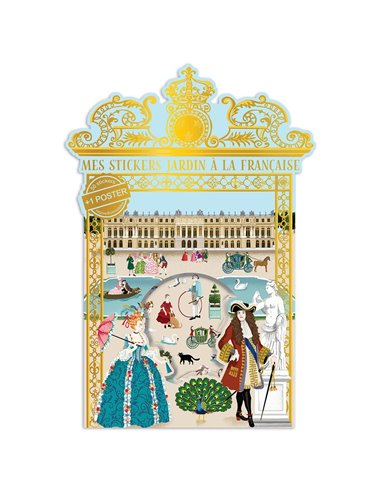 Jeu Stickers et Poster Jardins à la Française Cartes d'Art