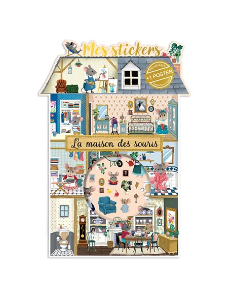 Jeu Stickers et Poster Maison des Souris Cartes d'Art