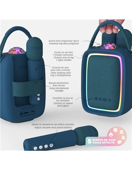 Enceinte Karaoké Singy Party Bleu Foncé  Mobility on Board