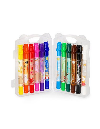 Teddy Friends - 12 Crayons - LEGAMI
