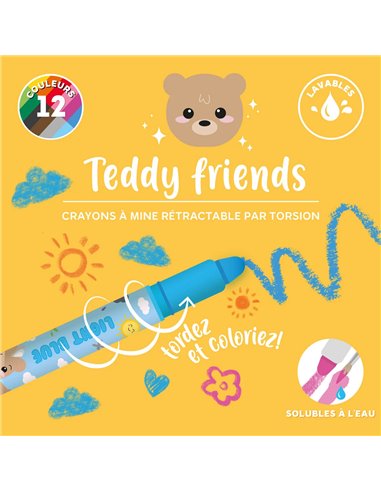 Teddy Friends - 12 Crayons - LEGAMI