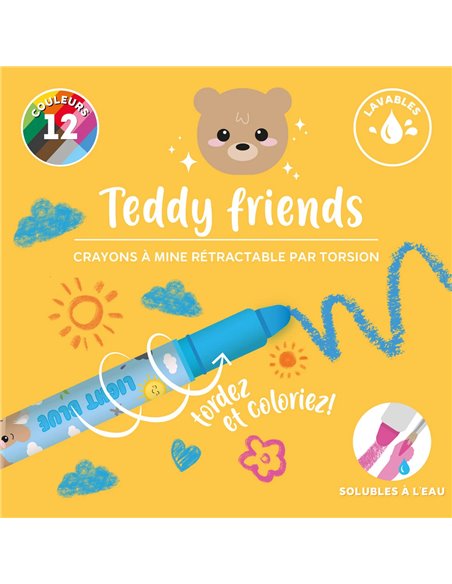 Teddy Friends - 12 Crayons - LEGAMI