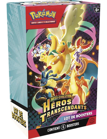 Pokémon - Bundle de 6 Boosters - ME2.5 Méga-Évolution - Héros Transcendants