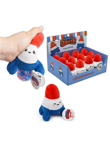 Queasy Squeezies Je t'aime Paris Tour Eiffel Plush Squeezy Toy