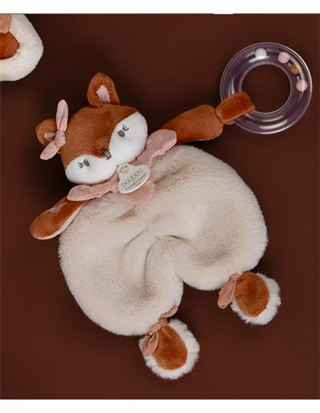 MINA - Doudou avec hochet renard
