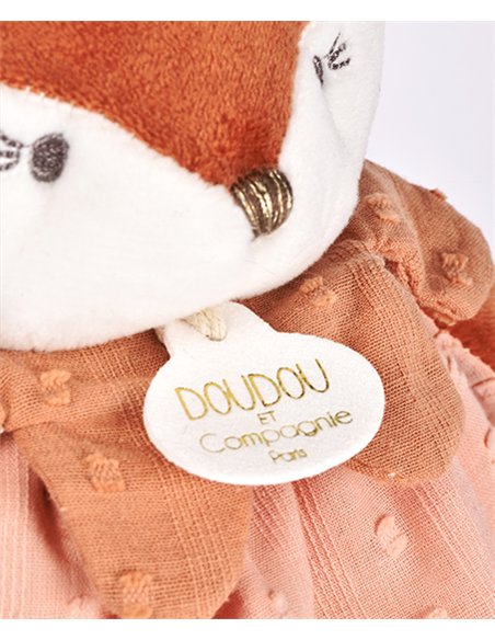MINA - Doudou plat renard 29cm 