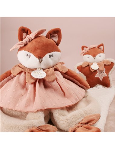 MINA - Doudou plat renard 29cm 