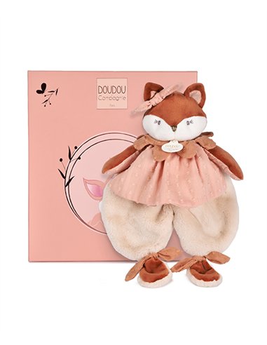 MINA - Doudou plat renard 29cm 