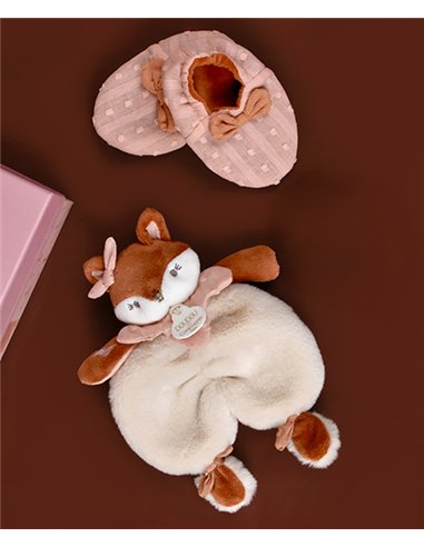 MINA - Coffret Doudou Chaussons renard
