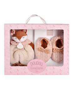 MINA - Coffret Doudou Chaussons renard