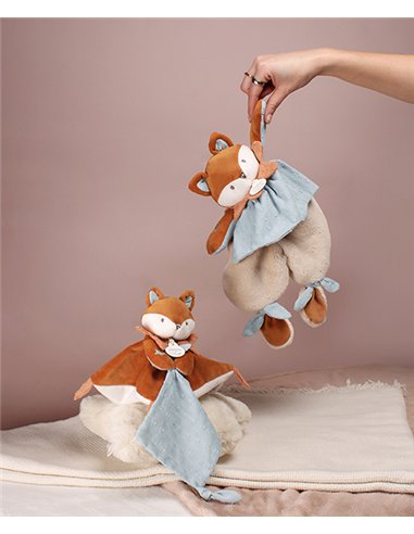 TIMO - Doudou attache-sucette renard
